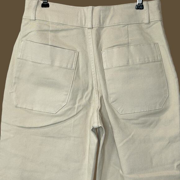 New Everlane The Organic Straight Leg Crop Pants Pumice Stone Women 6 NWT - Picture 8 of 11